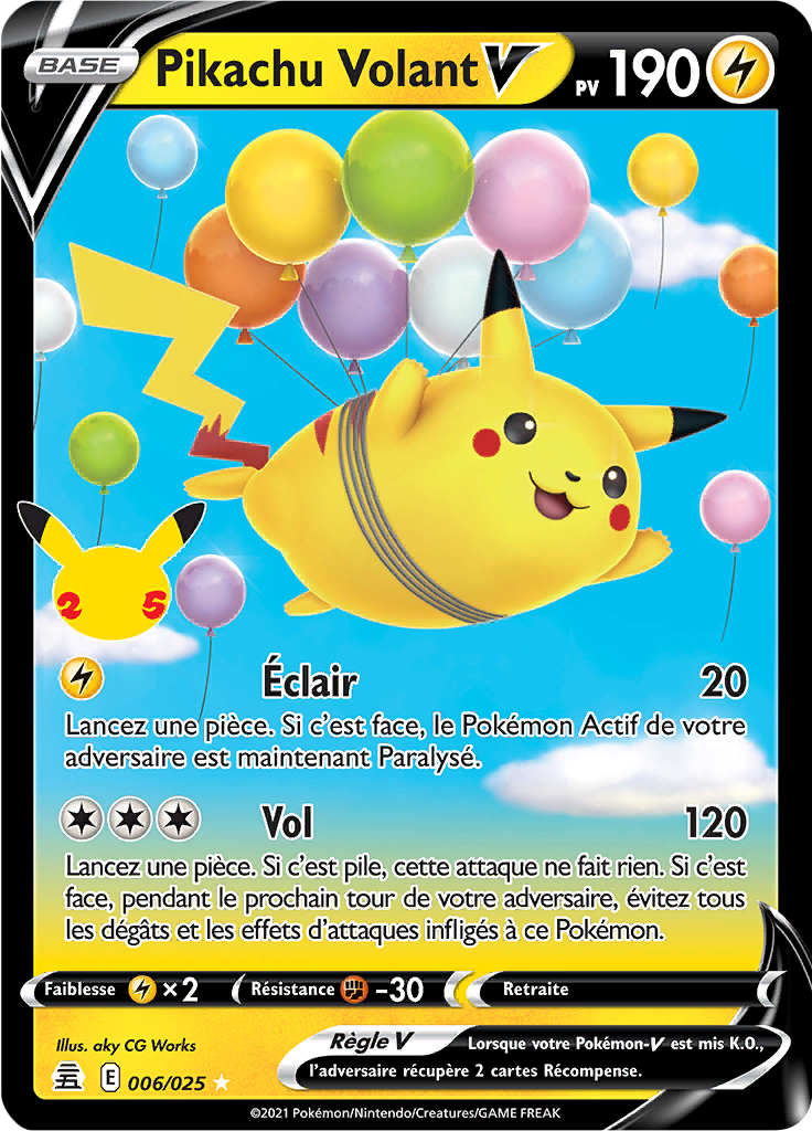 [FR] [NM] Pikachu Volant V 006/025