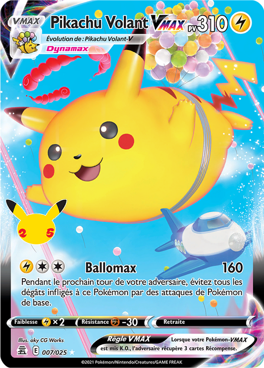 [FR] [NM] Pikachu Volant Vmax 007/025